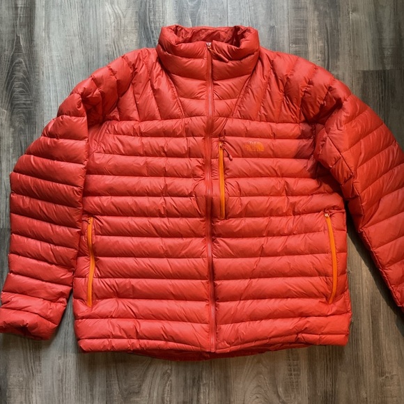 The North Face TNF Morph Jacket Mens XL Orange800 Down Zip Light Puffer Outdoors - Picture 1 of 5